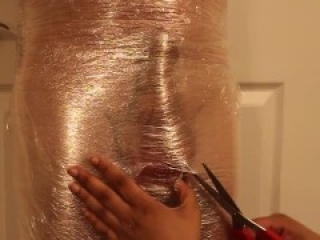 Cellophane Ballbusting [Restrained & In Pain]